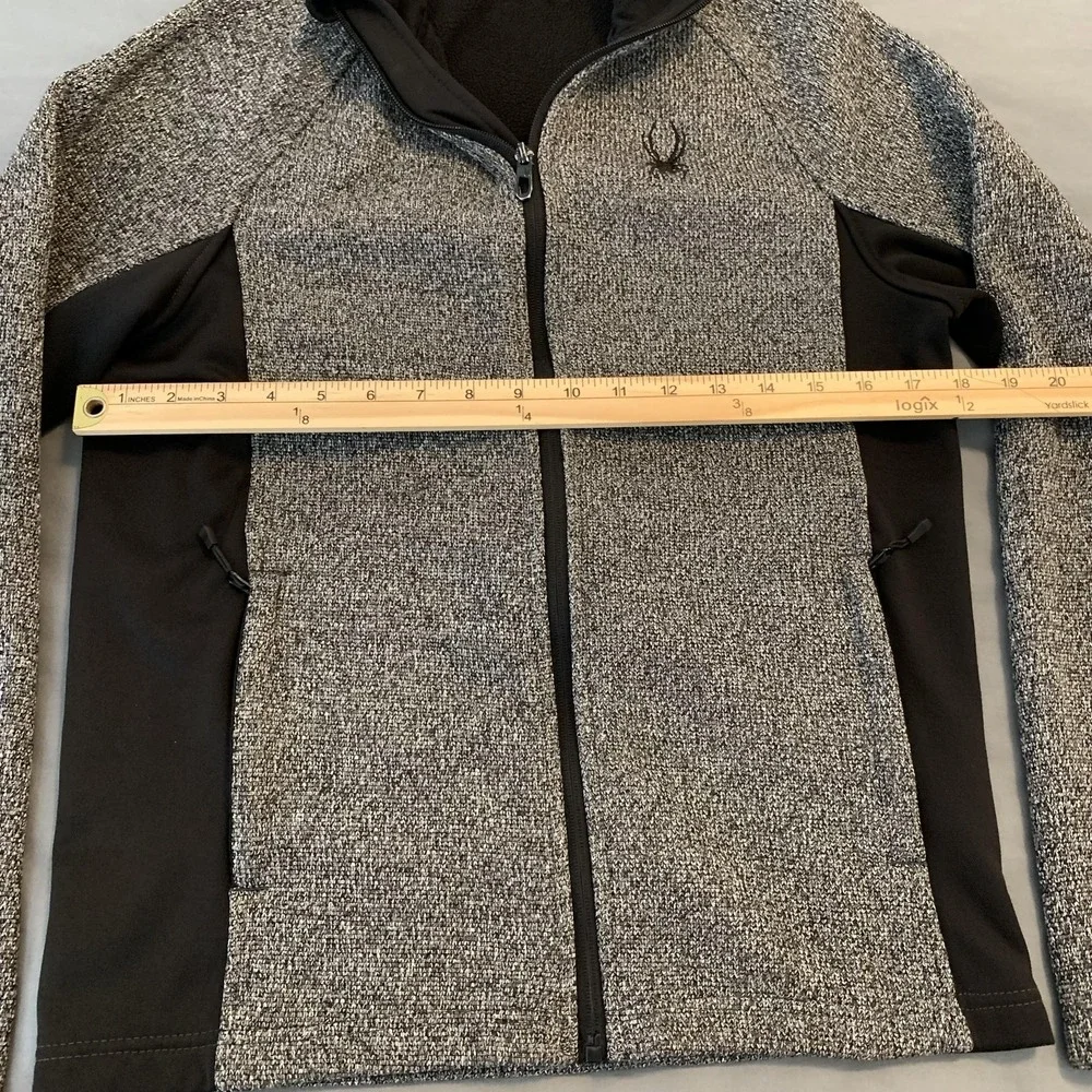 Spyder Jacket Mens Small Gray Colorblock Fleece Full Zip Ski Hiking SPFED043-065